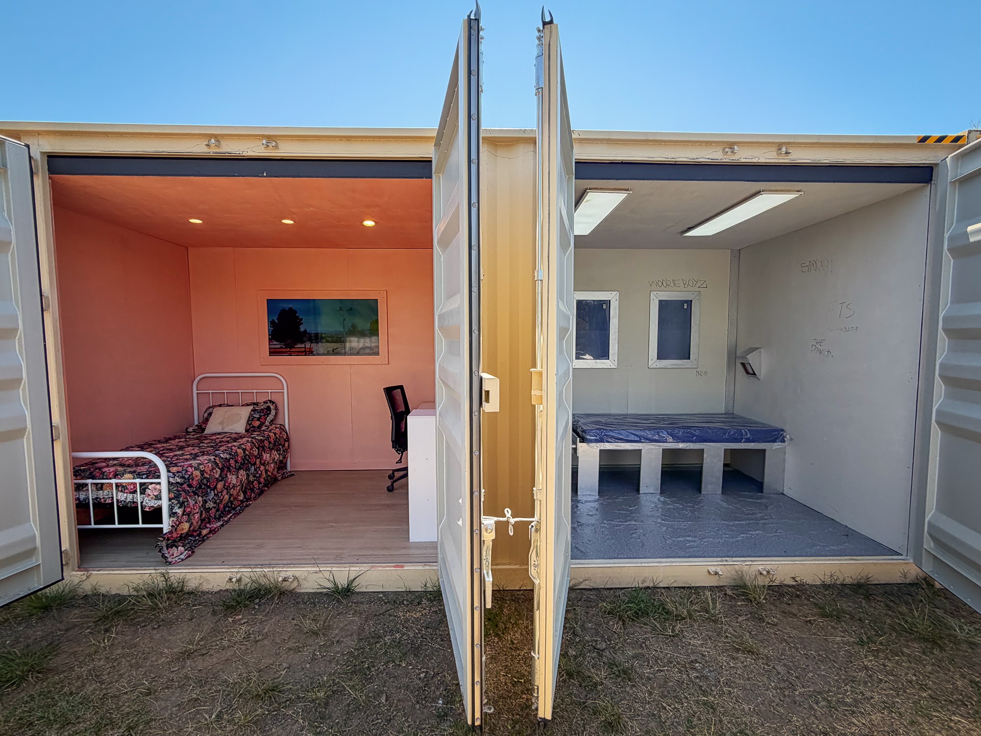 Inside the container